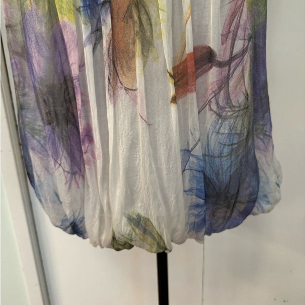 Silk Blend Sleeveless Gauzy Top Small - Picture 10 of 16